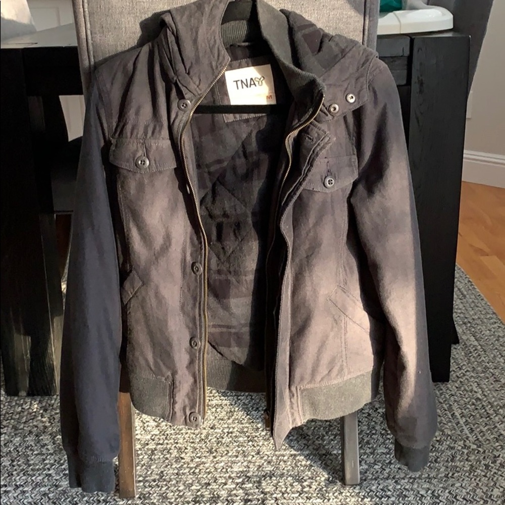 Aritzia TNA Maverick gray jacket size M
